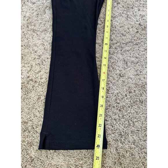 AMERICAN GIANT Black Flared Leggings Pants Pull On Ankle Yoga Casual Sz 4 28x24 - Picture 10 of 10